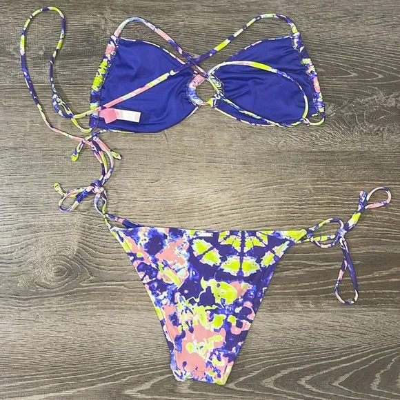 Victoria’s Secret Ruched Halter Tie‎ Bikini Top Rio Bottom - Picture 4 of 6